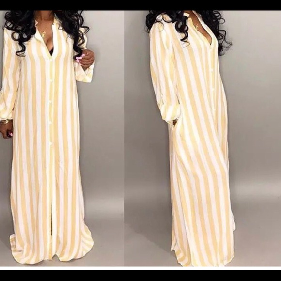 2 Piece Yellow Stripe Set - Picture 2 of 2